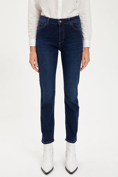 DeFacto Women's Blue Straight Jeans Pants S1441AZ20AU