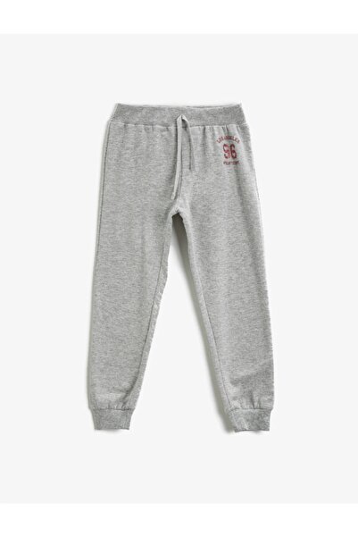 Koton Βαμβακερό Jogger Sweatpants με εμπριμέ δέσιμο στη μέση