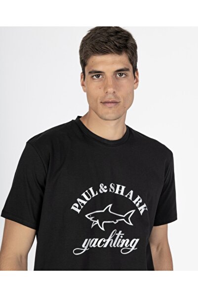 PAUL&SHARK Ανδρικό πλεκτό μπλουζάκι C.w. Βαμβάκι