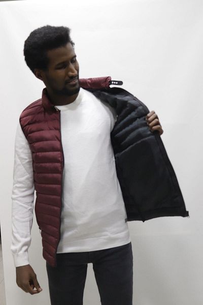 Factor Men's Puffer Vest 91015 Claret Red