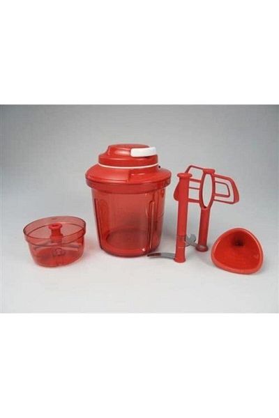 Tupperware Red Extra Super Clear Non-Electric Food Processor - Chopper Beater Hsgl