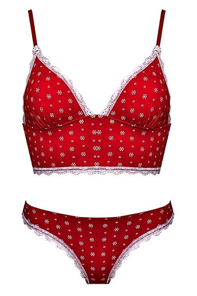 DEEP SECRET Πρωτοχρονιάτικο Koton - Κόκκινο Πουά Bralet Σετ DS 200583 BRT