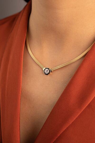 YAVUZ KUYUMCULUK Hasır Sekizgen Baget Kolye