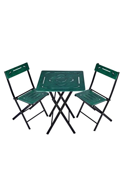 No239 Ahşap Bistro Set Yeşil