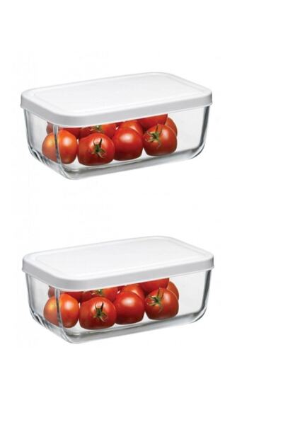 Paşabahçe 53743 حاوية تخزين زجاجية Snowbox 2 لتر 1200 سم مكعب أبيض أزرق أخضر ...