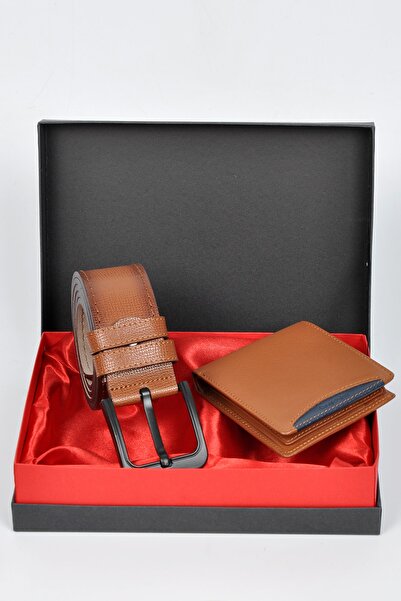 CENGİZ PAKEL Hakiki Deri Ikili Cüzdan - Kemer Seti