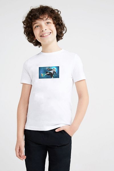 QIVI Tricou alb pentru copii