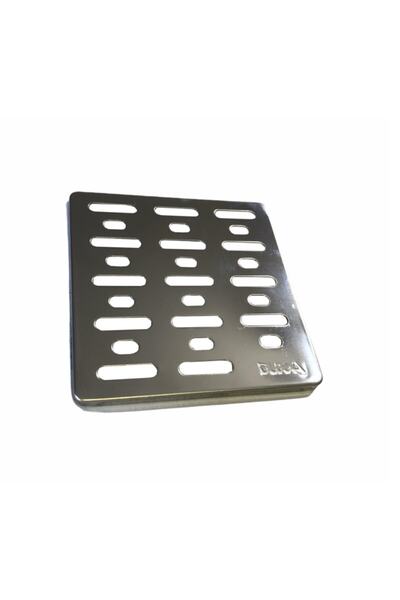 LaMiaSeta Yer Sifonu Izgarası Süzgeç Üstü Paslanmaz Krom 15x15 Cm