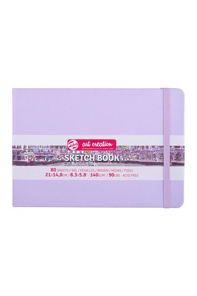 Talens Sketchbook Hard Cover Sketch Drawing Notebook 15x21 cm 140 gr 80 Sheets Pastel Lilac