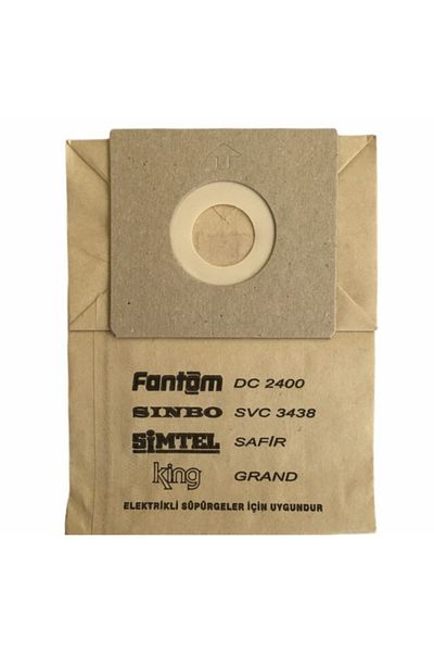 Sinbo 10 Compatible Broom Lined Paper Dust Bags - 1400 1600 Svc, 3420 3438 3445 3449 8603