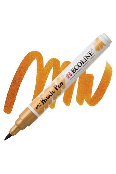 Talens Ecoline Brush Pen Brush Tip Pen 407 Deep Ochre