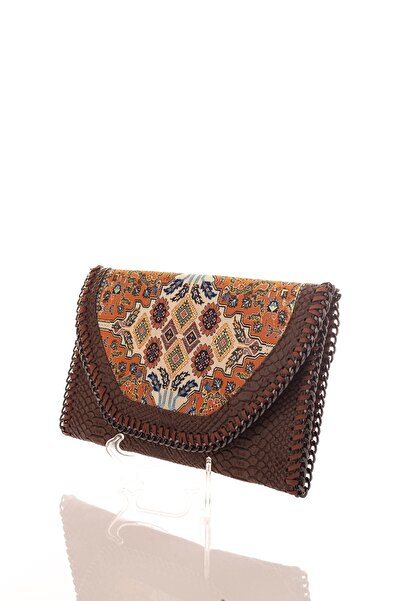 MOTTİF İSTANBUL Dokuma Kadın Deri Portföy Clutch Çanta Mottif Istanbul Otanti...
