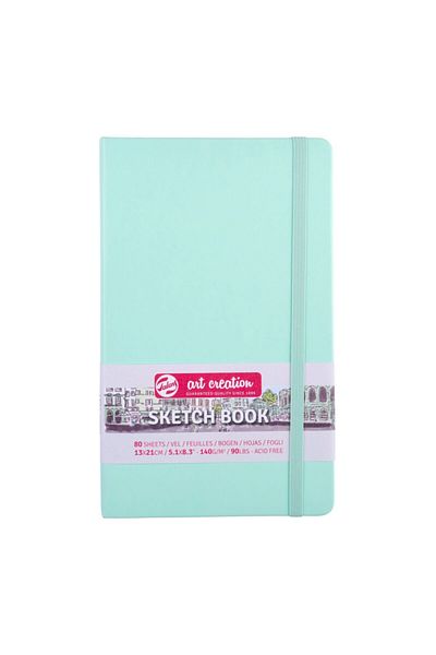 Talens Sketchbook Hard Cover Sketch Drawing Notebook 13x21 Cm140 gr80 YpPastel Mint Green