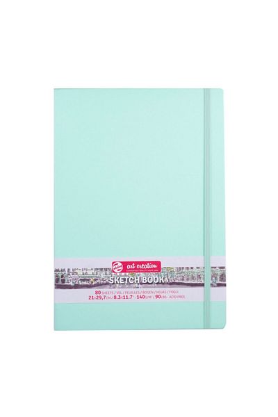 Talens Sketchbook Hard Cover Sketch Drawing Notebook 21x30 Cm140 gr80 YpPastel Mint Green