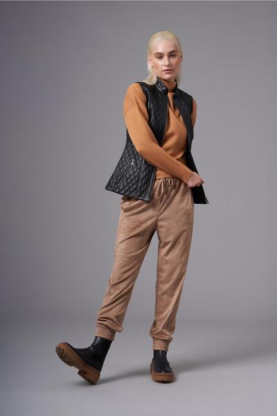 Deri Company Marrone Black Leather Vest216510