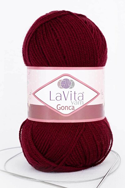 LaVita Yarn Темно-бордовий ручний плетіння - нитка 3209