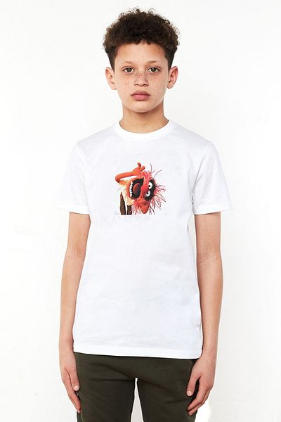 QIVI Tricou alb cu imprimeu The Muppets pentru copii
