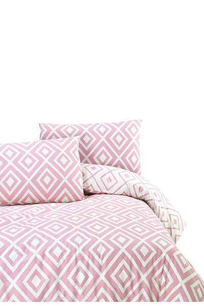 Menderes Home Μαξιλάρι Παπλωματοθήκης Ranforce Soft Pink Διπλό - Βαμβακερή Συλλογή