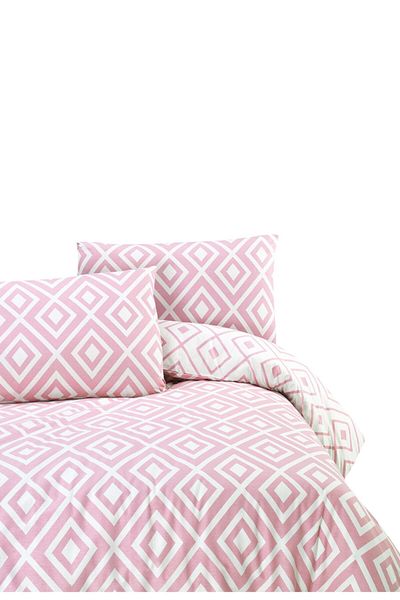 Menderes Home Μαξιλάρι Παπλωματοθήκης Ranforce Soft Pink Διπλό - Βαμβακερή Συλλογή
