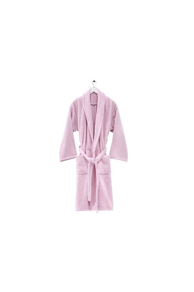 Menderes Home Ροζ απλό μπουρνούζι - Bukle Small Cotton Collection