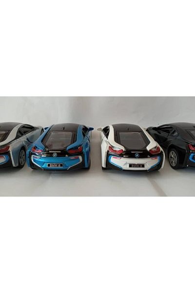 Kinsmart سيارة بي ام دبليو I8 سيك دروب مرخصة مقاس 13 سم باللون الرمادي