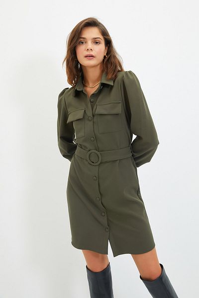 Trendyol Collection Kleid - Khaki - Blusenkleid
