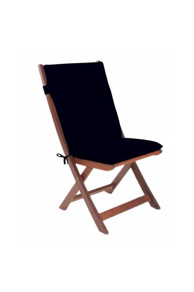 Evimstil Siyah Outdoor Dış Mekan Sandalye Minderleri Fitilli Dikim Süngerli B...