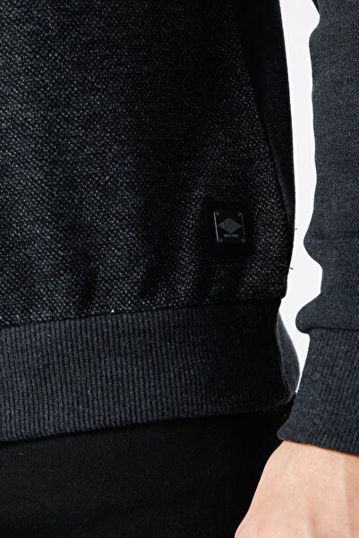 Lee Cooper Ανδρικό φούτερ Newdiagonal O Neck Γκρι 221 LCM 241043