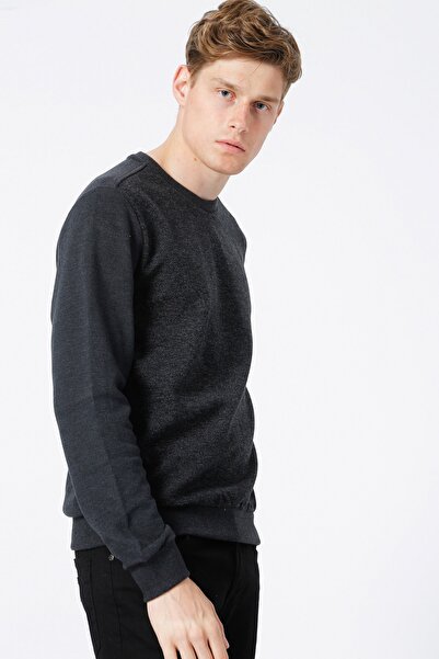 Lee Cooper Ανδρικό φούτερ Newdiagonal O Neck Γκρι 221 LCM 241043