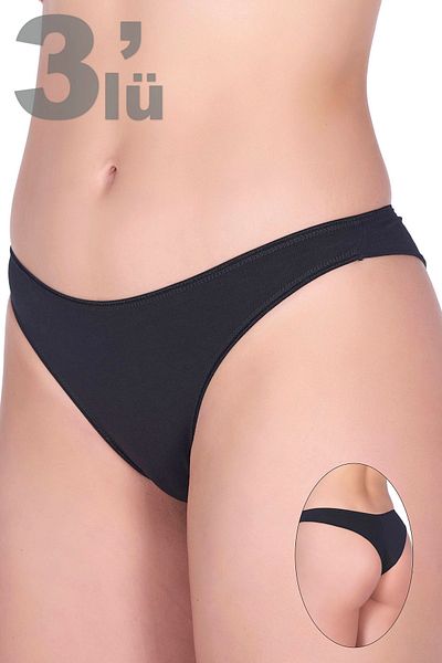 Sevim Βαμβακερό Brazilian Cut 3 Pack Γυναικείο μπικίνι