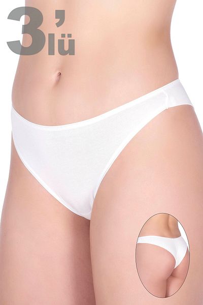 Sevim Βαμβακερό Brazilian Cut 3 Pack Γυναικείο μπικίνι