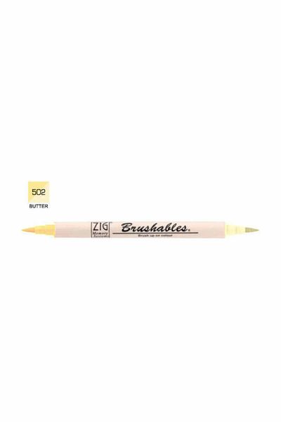 Zig Brushables 2 Color Tone Brush Tip Marker Pen 502 Butter