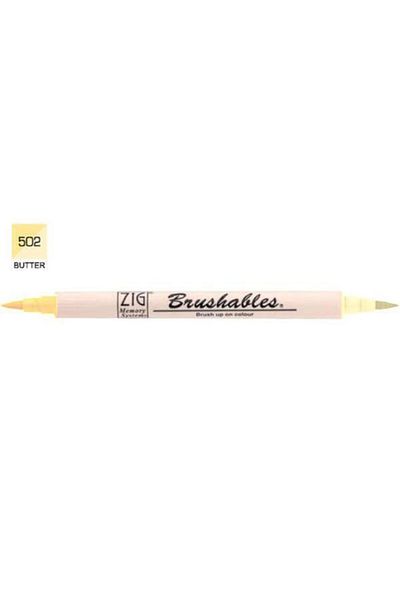 Zig Brushables 2 Color Tone Brush Tip Marker Pen 502 Butter