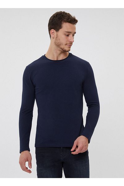Lee Cooper Men's Navy Blue O Neck Sweatshirt - Elias 211 Lcm 241076