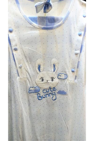 FLZ Set Pijama Maternitate Albastru