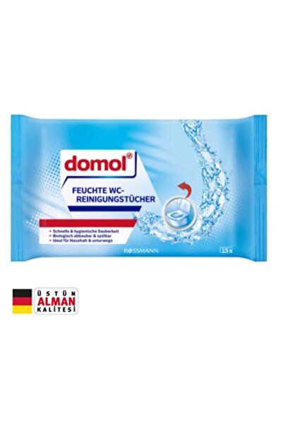DOMOL Islak Temizlik Bezi Tuvalet Hijyeni Için 15 Adet
