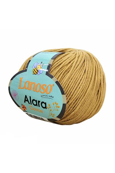 Lanoso Alara Βαμβάκι 50 γρ. Amigurumi Ipi 910 - Πλεκτό νήμα καφέ γάλακτος