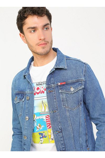 Lee Cooper جاكيت رجالي Dust 3 من قماش الدنيم 202 LCM131002