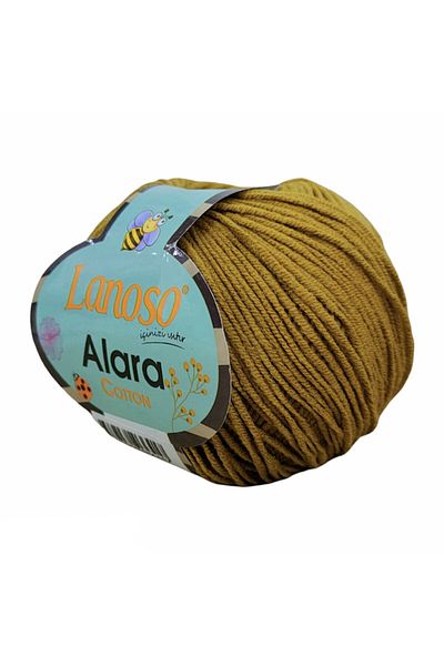 Lanoso Alara Βαμβάκι 50 γρ. Amigurumi Ipi 906 - Σκούρο Μουσταρδί Πλεκτό Σχοινί