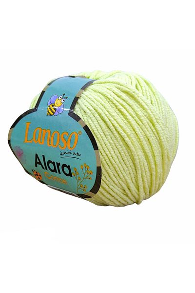 Lanoso Alara Βαμβάκι 50 γρ. Amigurumi Ipi 977 - Παστέλ Πράσινο Πλεκτό Σχοινί