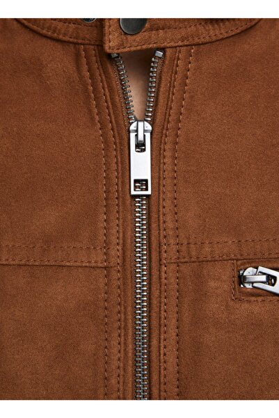 Jack & Jones Düz Kahve Erkek Mont