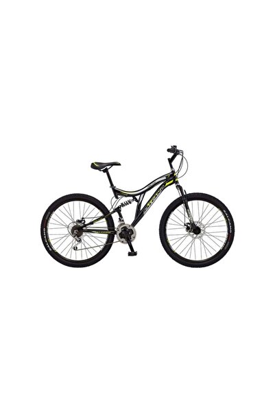 Salcano Hector 26 V Fren Çift Süspansiyon 21 Vites Bisiklet Mat Siyah Sarı
