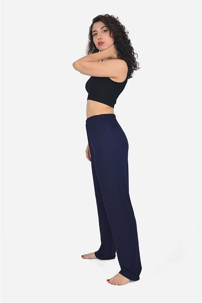MAYSSTORE Pantaloni de pijama oversize negri de damă