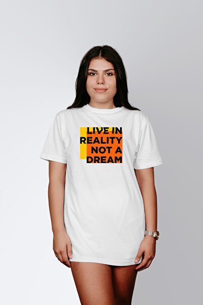 ErTaPassage Visul alb scris cu imprimeu Femei tricou - T7488247