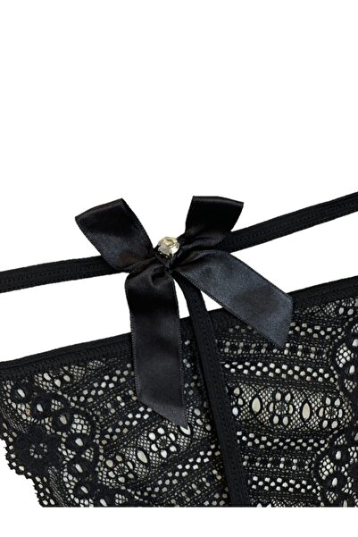 Betimoda Tanga Ribbon Negru