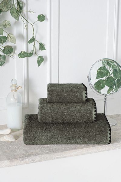 Upline Janine 3-Piece Towel Set (30X30 50X90 70X140) - Khaki