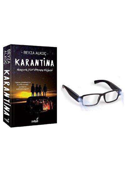 İndigo Kitap Karantina Beyza Alkoç ( Ciltsiz ) - Led Işıklı Kitap Okuma Gözlü...