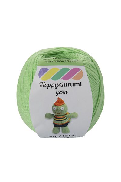 Happy Yarn Happy Gurumi K437 Ανοιχτό Πράσινο Amigurumi Πλεξίματος 50gr 130m
