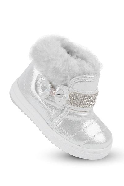 KAPTAN JUNIOR Baby Girl Children's Boots with Fur Inside Non-Slip Sole