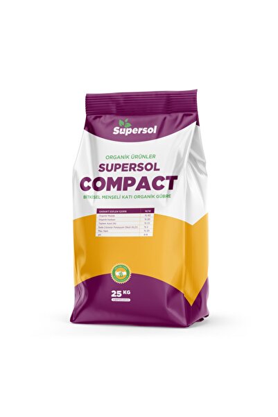 SUPERSOL BİYOTEKNOLOJİ Supersol Compact 25kg Bitkisel Menşeli Katı Organik Gübre